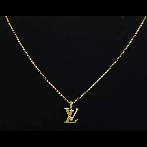 louis vuitton initial necklace|louis vuitton monogram necklace.